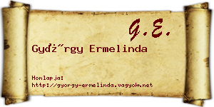 György Ermelinda névjegykártya